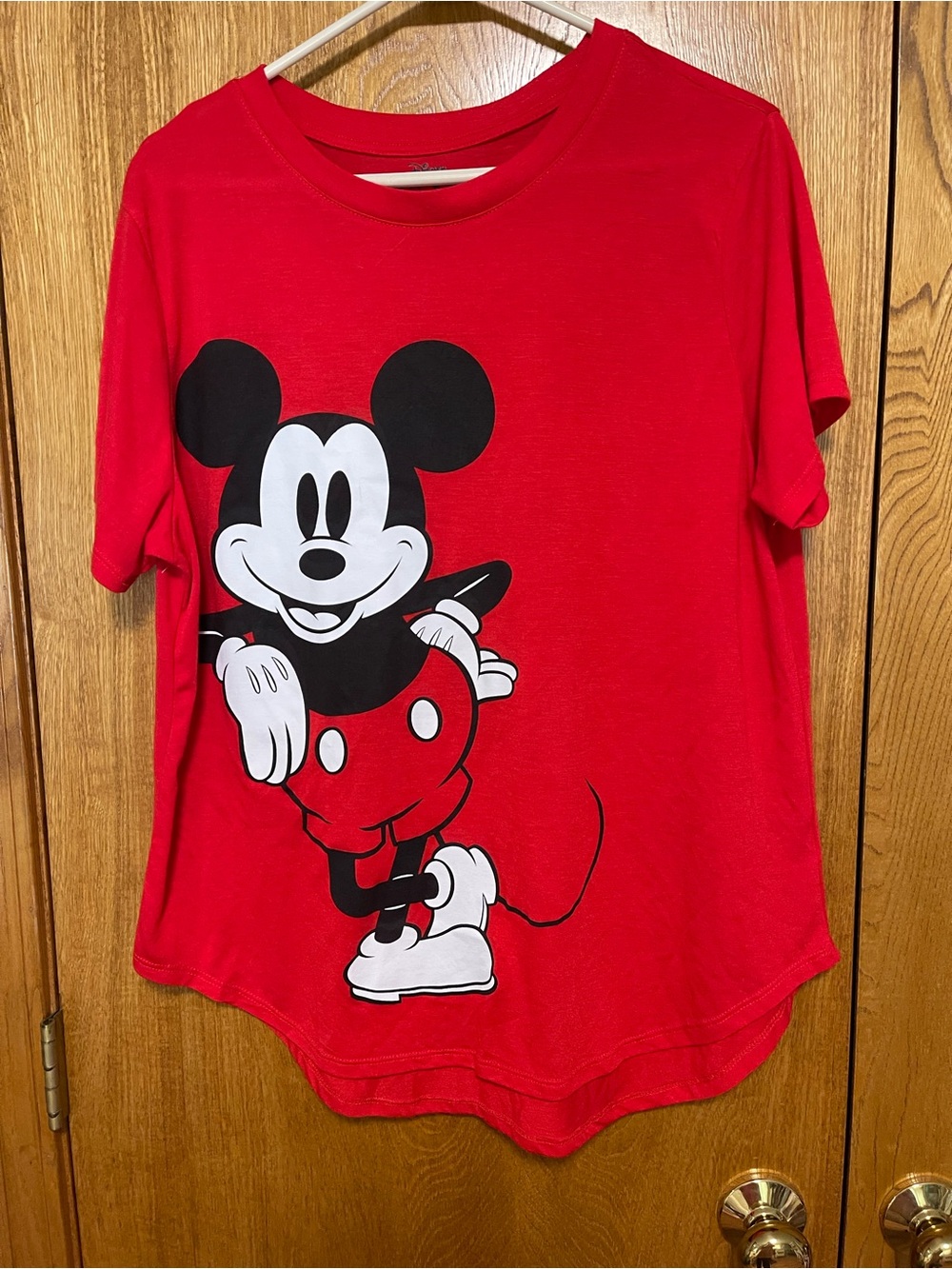 Disney Red Mickey Mouse Short Sleeve Tee